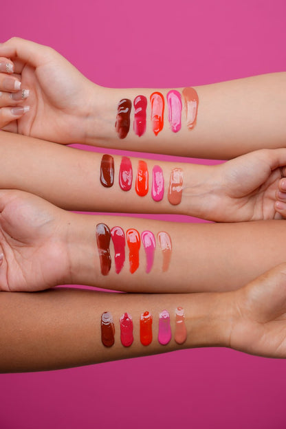 All 5 shades swatched on arm