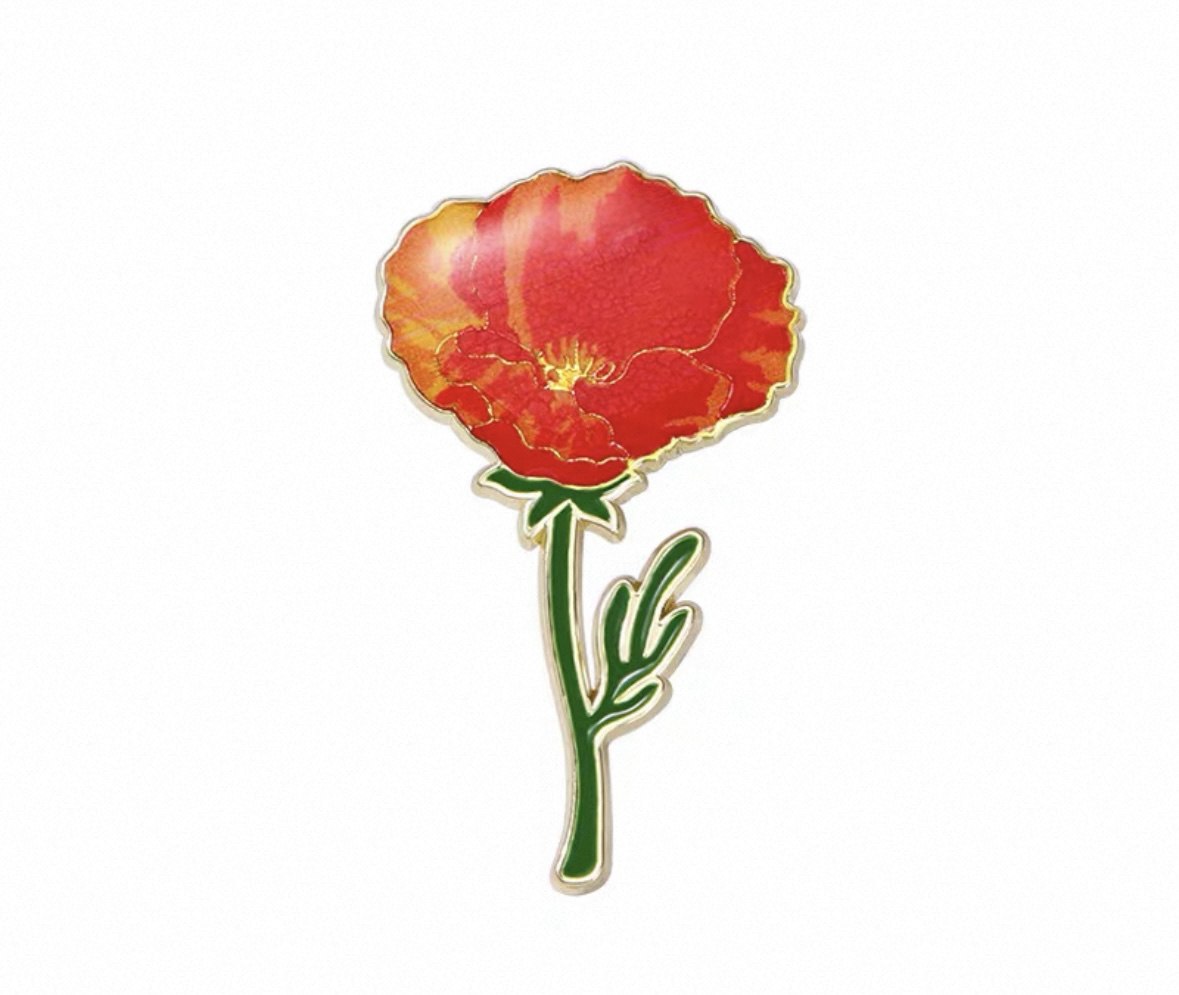 Sunset Ranunculus Enamel Pin