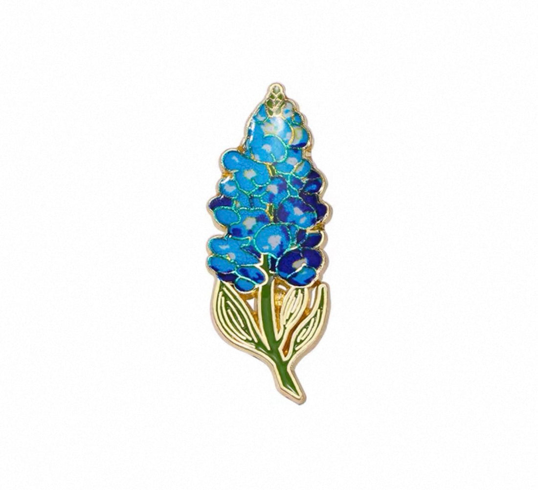 Blue Lupin Enamel Pin