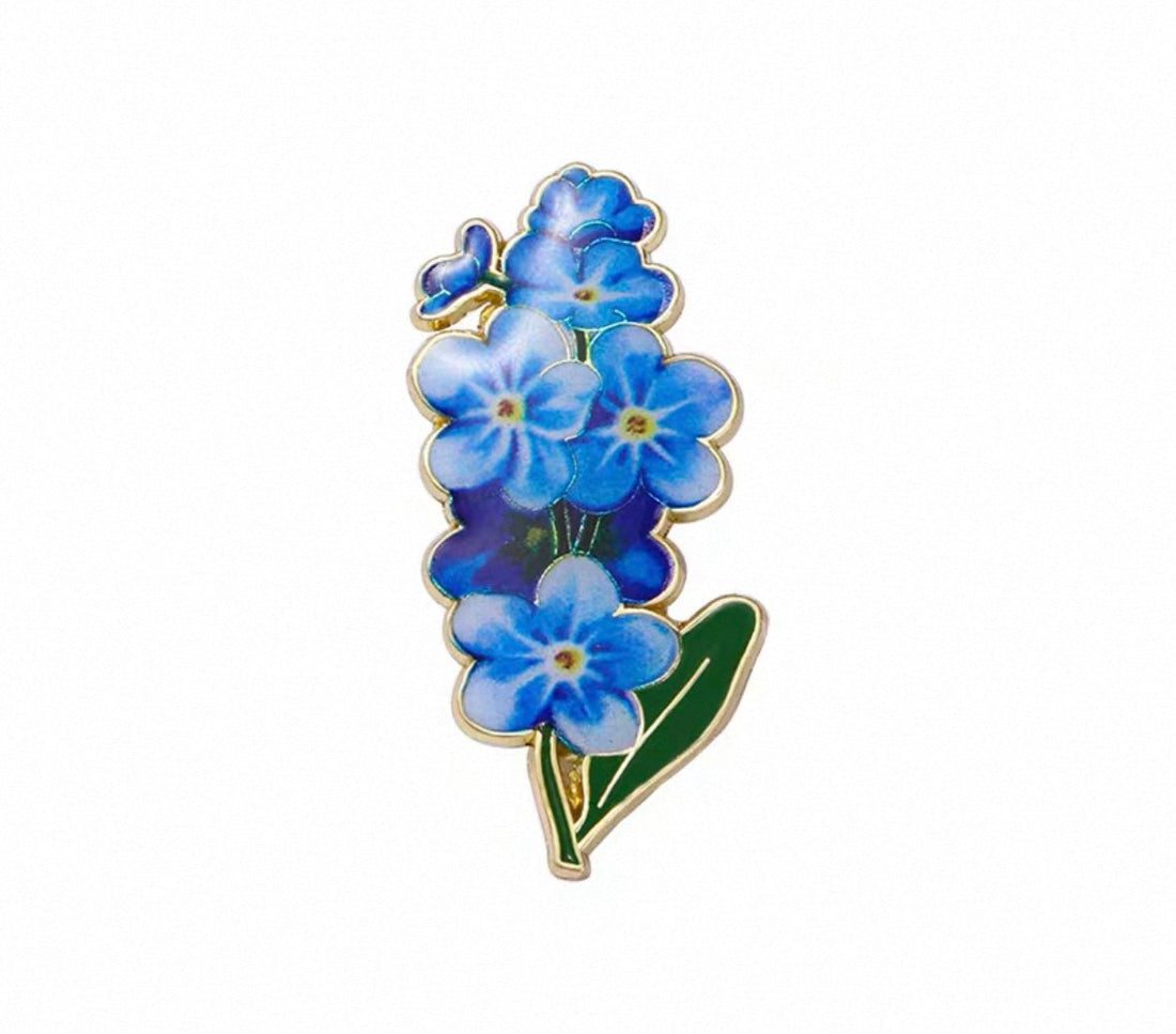 Blue Forget-Me-Not Enamel Pin